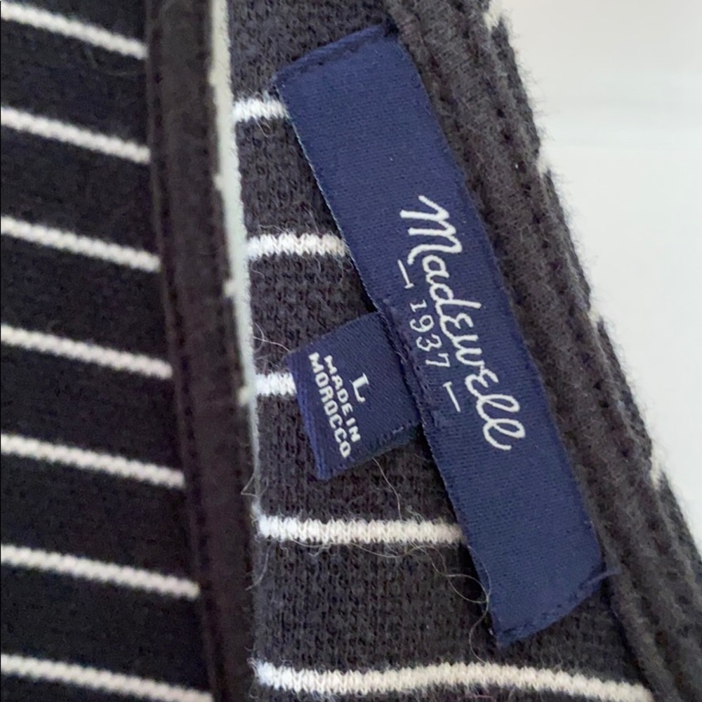 Madewell Black White Stripe Pierside Dress - Picture 6 of 8